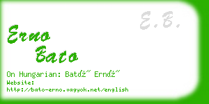 erno bato business card